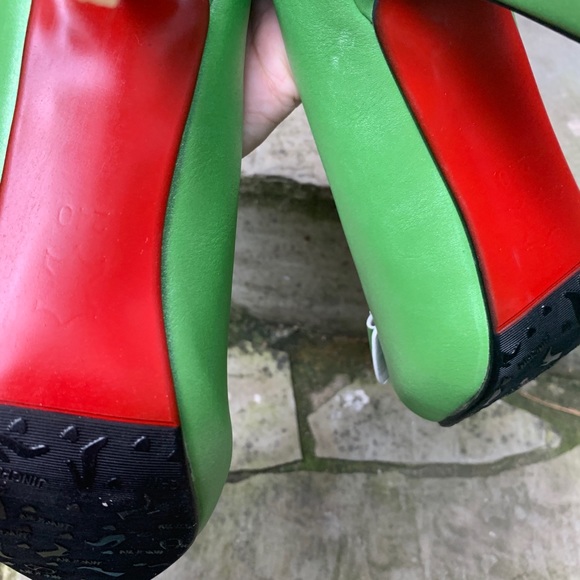 NWOT JinPin heels green sz 7 - Picture 4 of 5